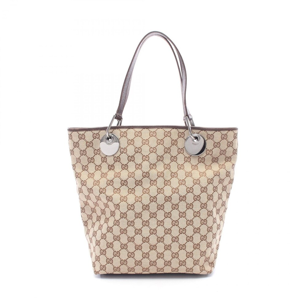 Gucci Gg Canvas Hand Tote Bag Leather #297129G44B
